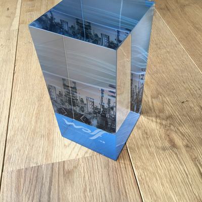 Bloc en plexiglas imprimé